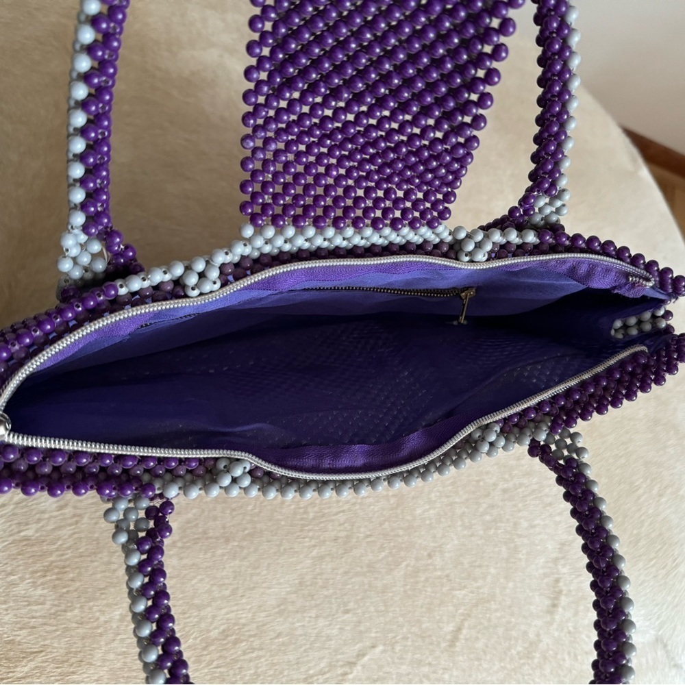 Collectible pop art purple grey bag 1960s - Picture 8 of 11